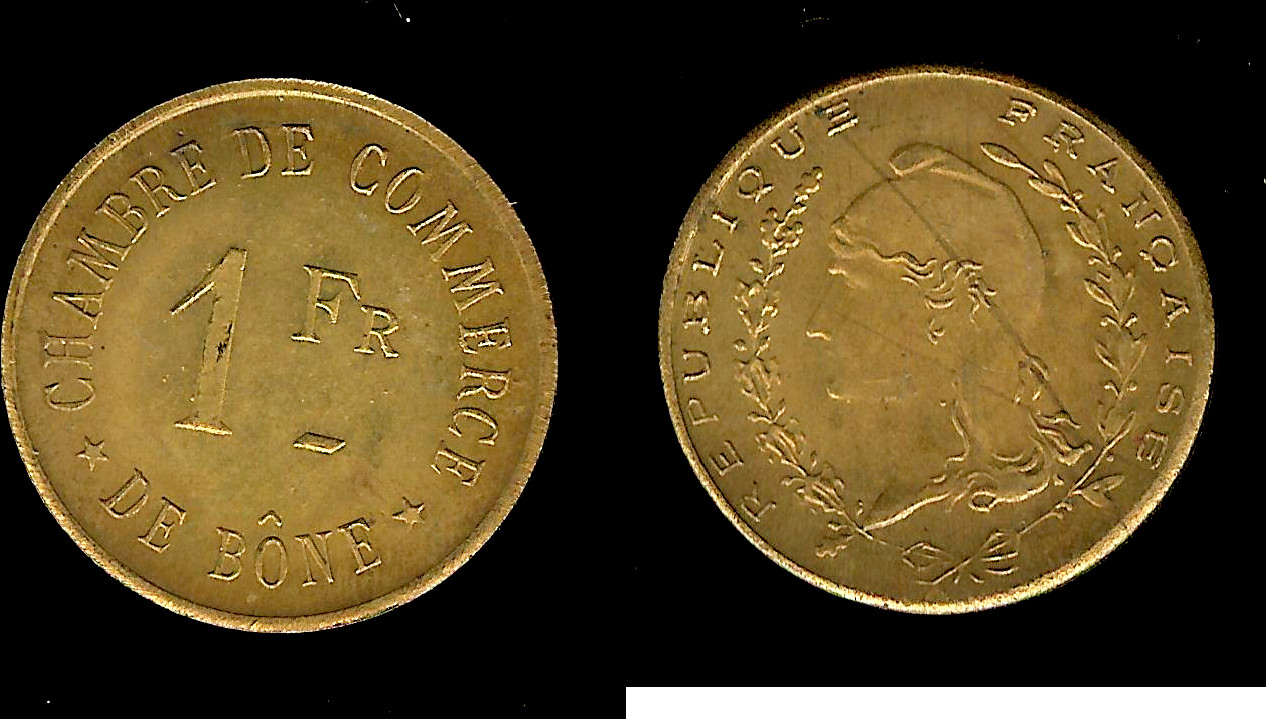 Algeria (Bone) 1 franc N.D.  AU+